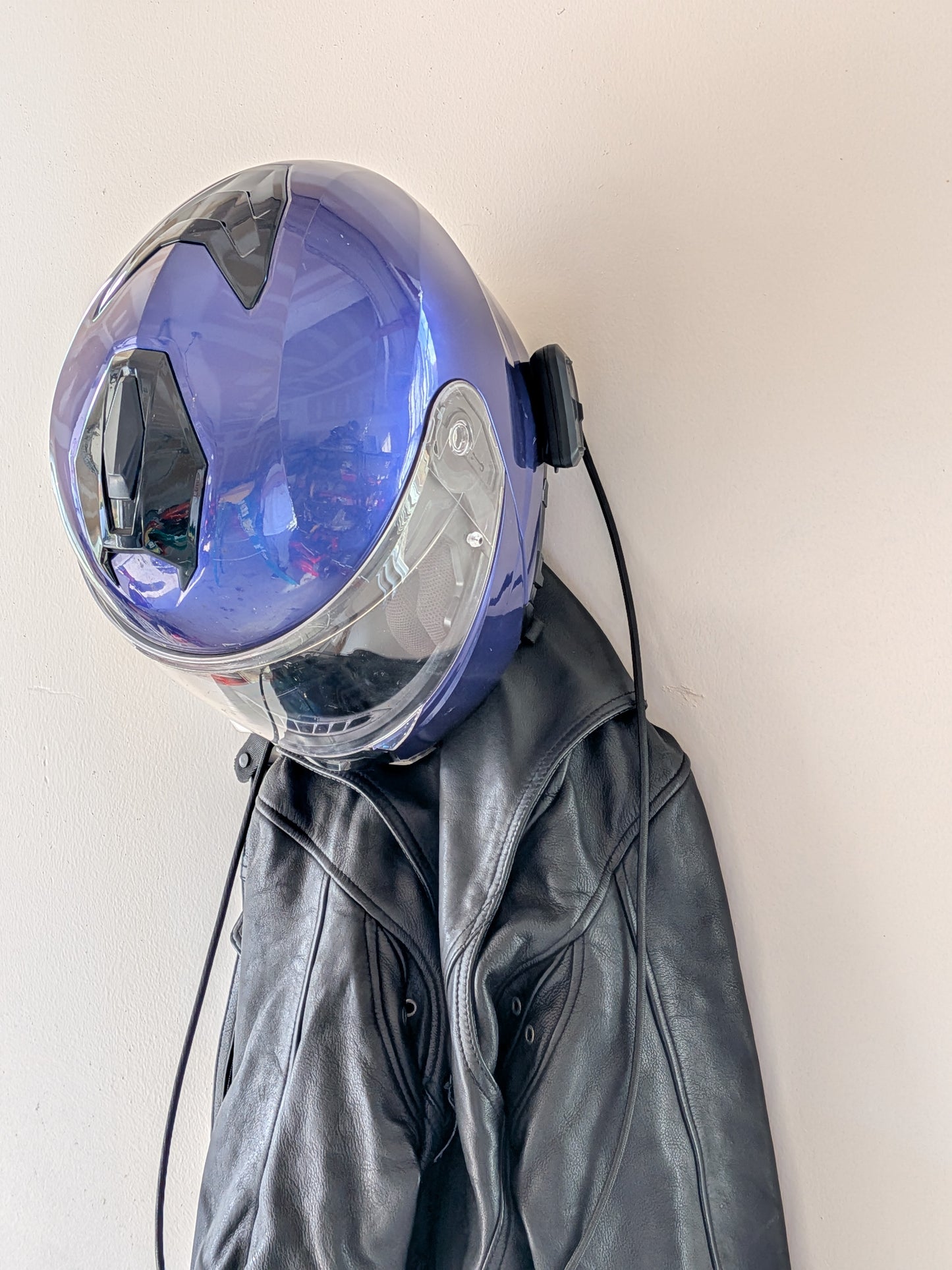 TorqueHook™ – Helmet & Gear Wall Organizer with Built-In USB-C Charging Port